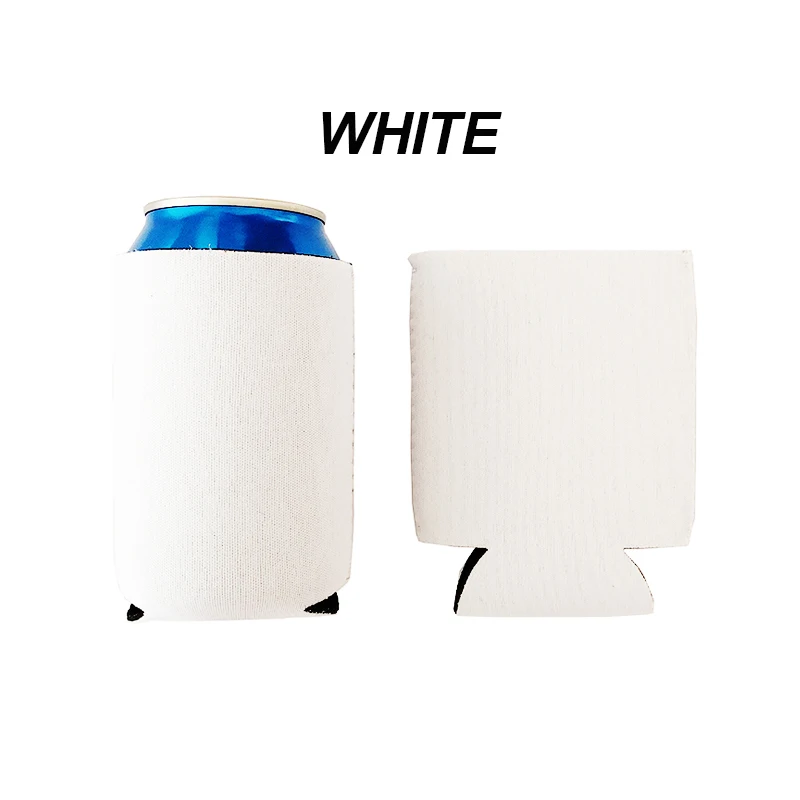 White 12 шт. пустые охладители для банок с пивом на заказ Koozie могут охладители рукава держатель для обертки Свадьба для подарка День рождения девичник украшения - Цвет: White
