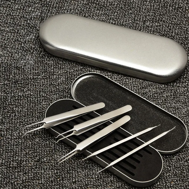 Высокое качество 5 шт. удаление угрей набор инструментов нержавеющая иголок для