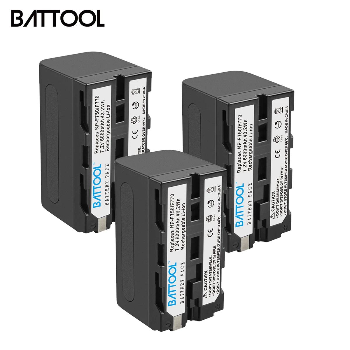 Bonacell 6000 мА/ч, NP-F770 NP-F750 NP F770 np f750 NPF770 750 батареи для sony NP-F550 NP-F770 NP-F750 F960 F970 L50 - Цвет: 3 Pack Battery