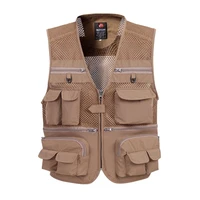 zozowang men summer outdoors tactical mesh vest men breathable shooting multi pockets vest shooting waistcoat sleeveless jacket