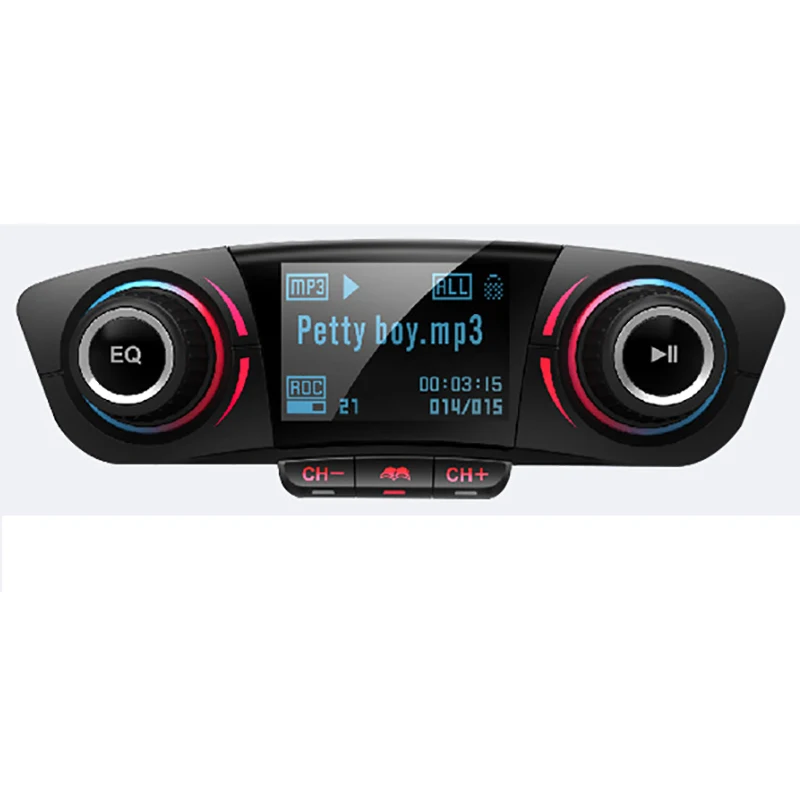 BINYEAE Bluetooth fm-передатчик беспроводной автомобильный fm-радио адаптер два usb порта громкой связи AUX TF карта U диск Play