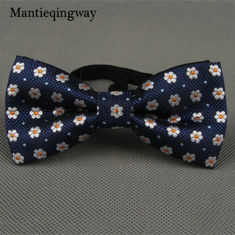 Mantieqingway полиэстер детей с бантом в полоску и горошек дети лук Галстуки печатных