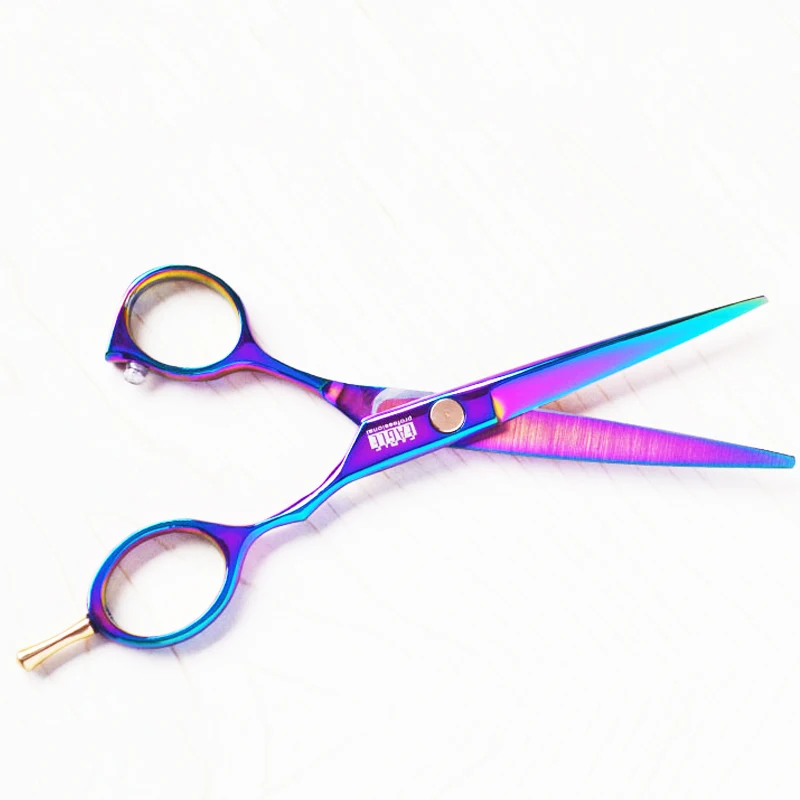 Парикмахерские ножницы парикмахерские фиолетовый titanium 6 0 дюймов для волос салон