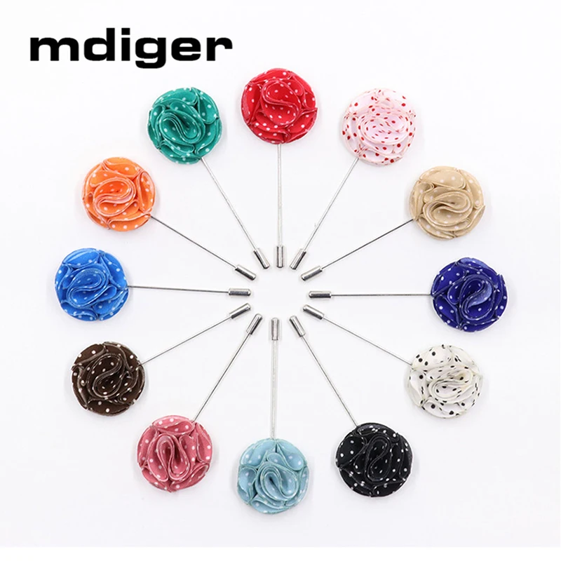 Mdiger оптовая продажа 12 шт./лот отворот булавки для мужчин женщин Свадебная брошь