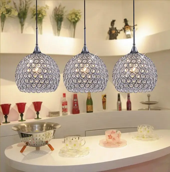 Современный хрустальный подвесной светильник для столовой лампа гостиной бар