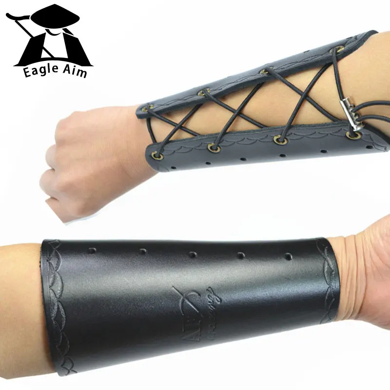 Hunting Archery Accessory Traditional Cow Leather Arm Restraint Protector Guard Pull Bow Protect | Спорт и развлечения