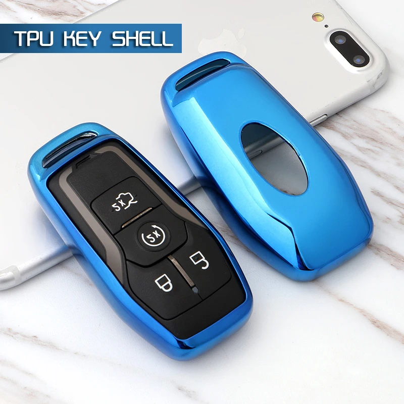 Фусу Мягкие TPU ключа автомобиля чехол сумка Shell держатель кожи для Линкольн MKX MKZ