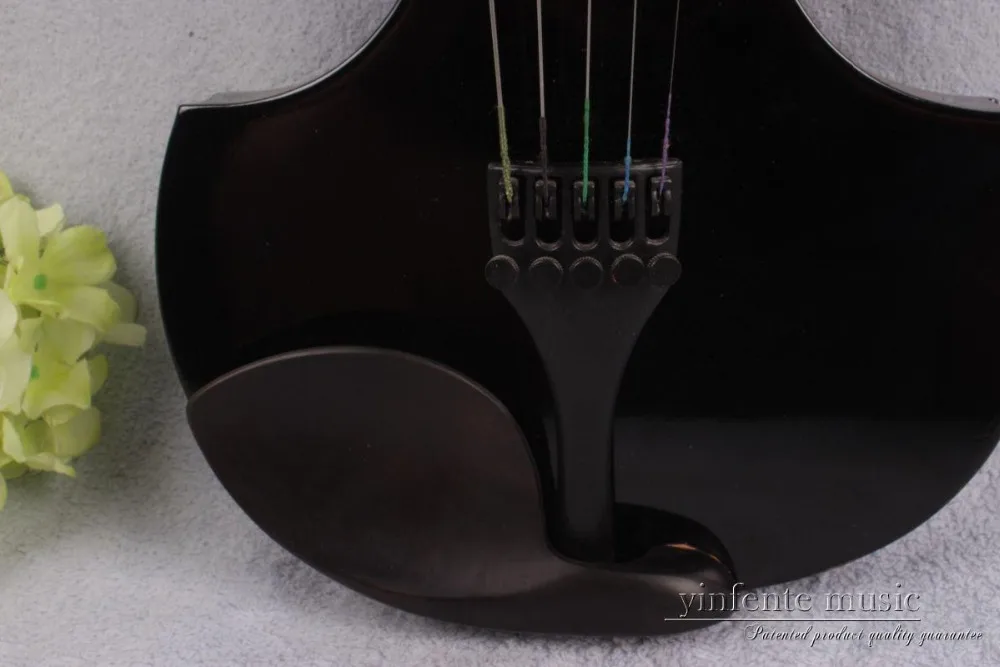 4/4 5 string Electric violin Solid wood Violin Bow case Powerful Sound Black color #1579 | Спорт и развлечения