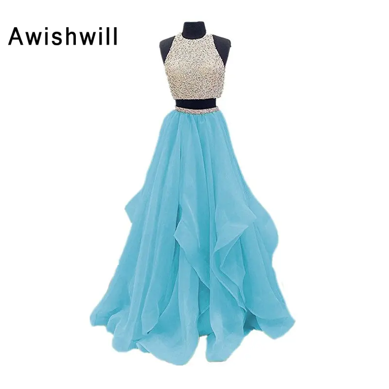 Robe De Soiree 2020 Новое поступление без рукавов трапециевидная форма топ из органзы а