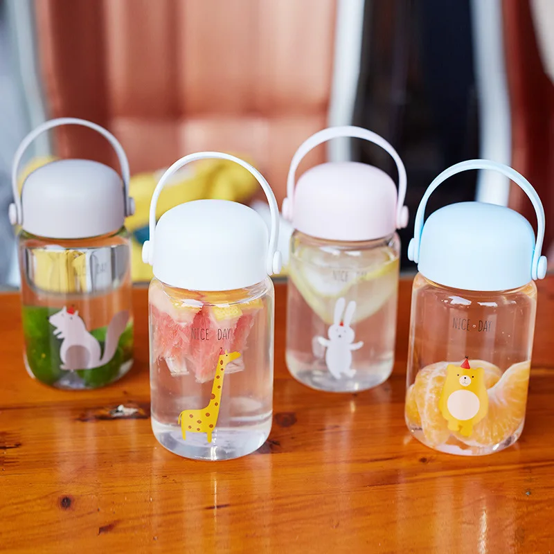 260 мл Стекло бутылка с крышкой веревкой бутылки для питьевой воды стильная