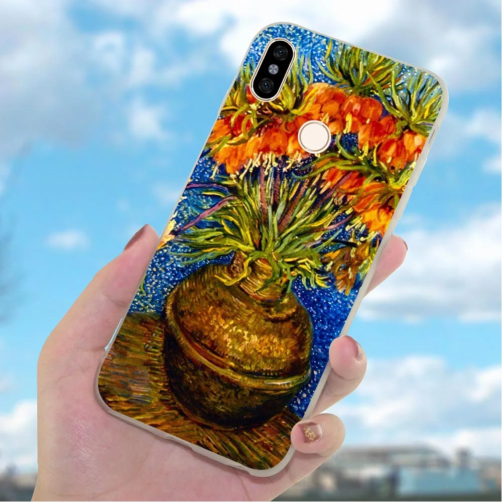 Мягкий ТПУ чехол для телефона Xiaomi Mi A1 Ван Гог A2 Lite 8 9 9se Redmi 4X 4A 5 Plus 5A Prime 6A Note 6 Pro