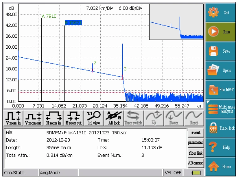

PON OTDR Orientek SS24AF PON OTDR Machine Low Price Built-in Filter Touch Screen OTDR Supports English & Spanish Language