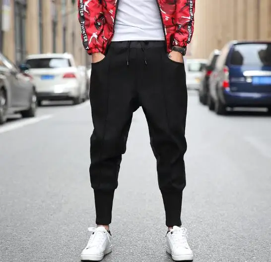 2018 мужские шаровары Свободные повседневные зимние брюки в стиле хип хоп
