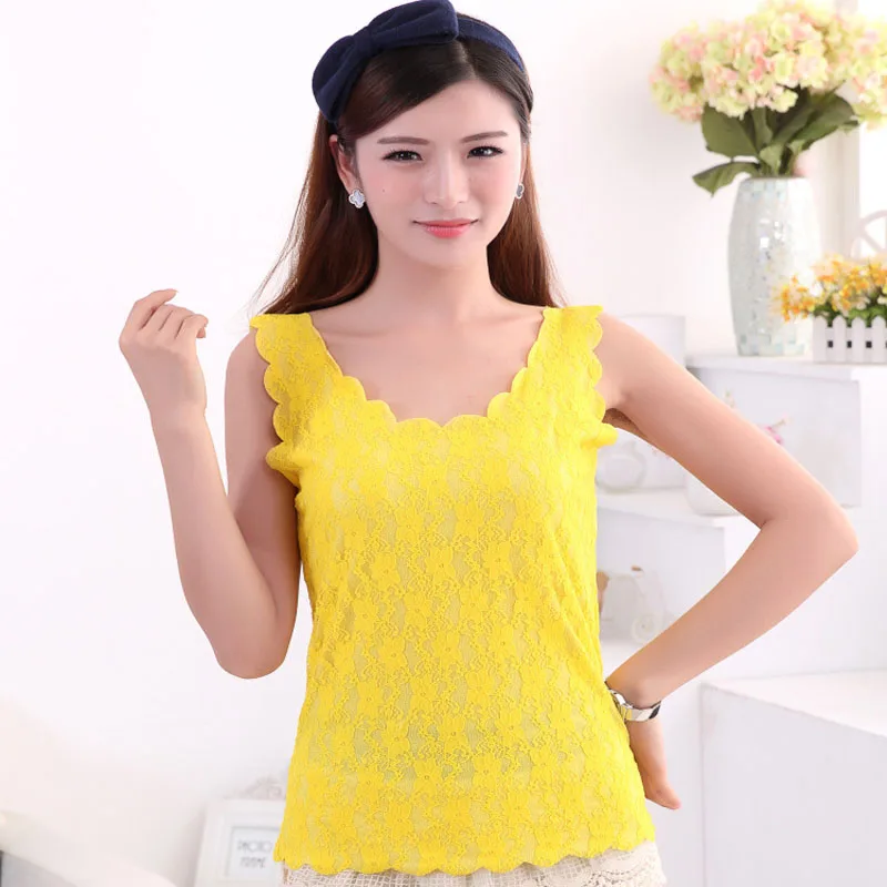 Новинка Летний стиль модный женский жилет Повседневный без рукавов кружевной