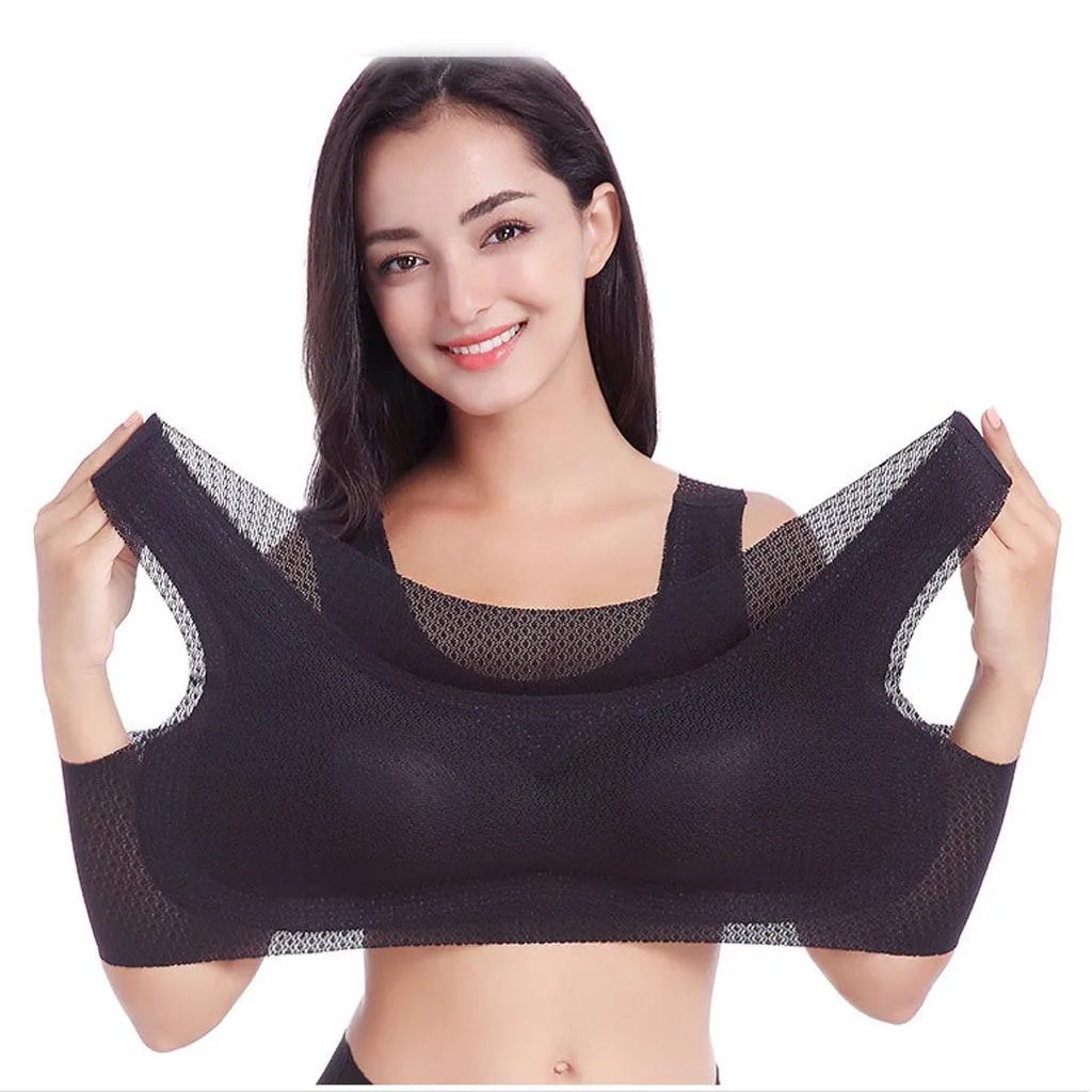 Женский сексуальный дышащий спортивный бюстгальтер без косточек с