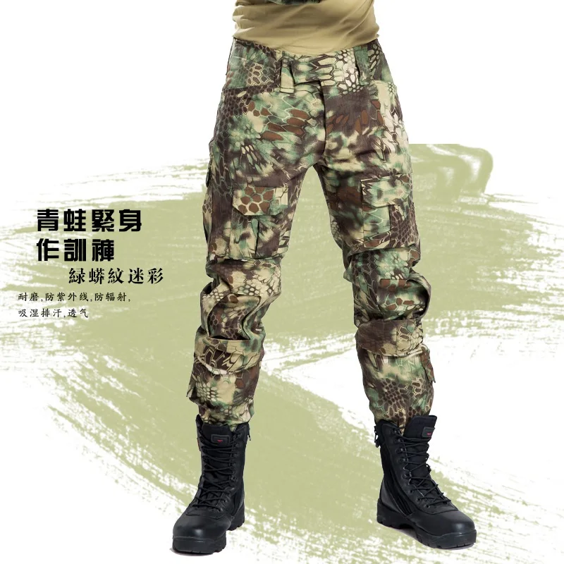 G3 pants Green Pyth Мужские штаны, тактические, Военный стиль, камуфляжные, охотничьи штаны для мужчин, армейские, городские, Рипстоп, поезд, питон, комбинезоны, брюки-карго, мужские, модные - Цвет: G3 pants Green Pyth