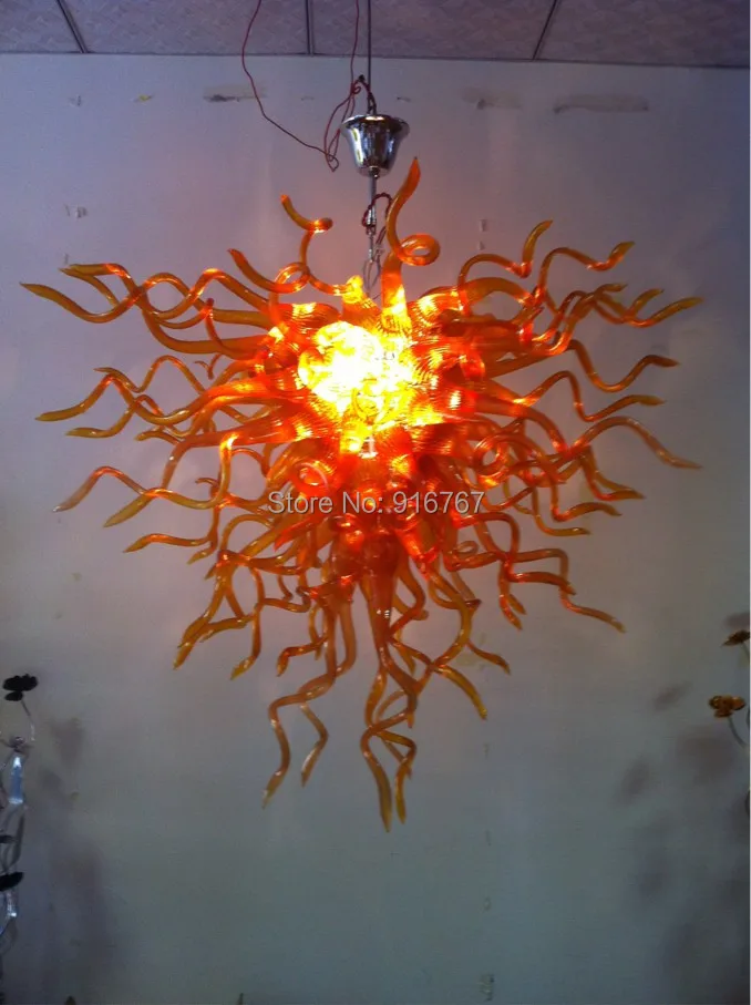 

Free Shipping New Amber Art Glass Pendant Lights