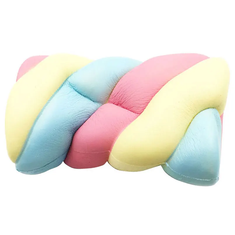 Антистресс Jumbo Squishy Радужный Зефир Сжимаемый супер медленно Восстанавливающий