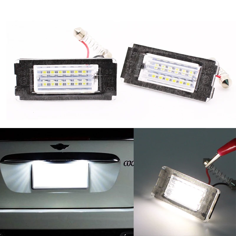 2 шт. для BMW Mini Cooper R56 R57 R58 R59 без ошибок светодиодный номерной знак светильник