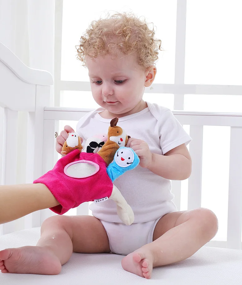 IMBABY/милые Мультяшные биологические животные, пальчиковые игрушки-марионетки для детей, куклы, реквизит для рассказов, для мальчиков и девочек, пальчиковые куклы, подарок