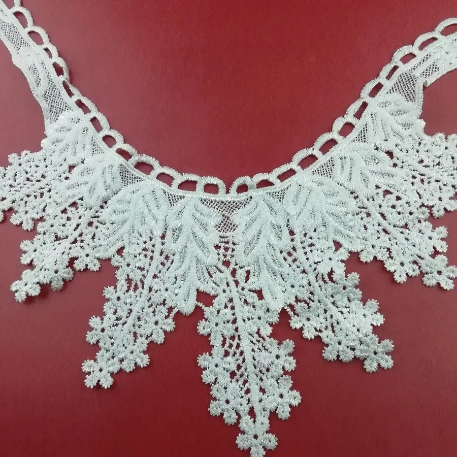 1pc Polyester White Black 2 Colors Flower Lace Neckline Fabric DIY handmade Wedding Dress Collar For Sewing Supplies Crafts | Дом и сад