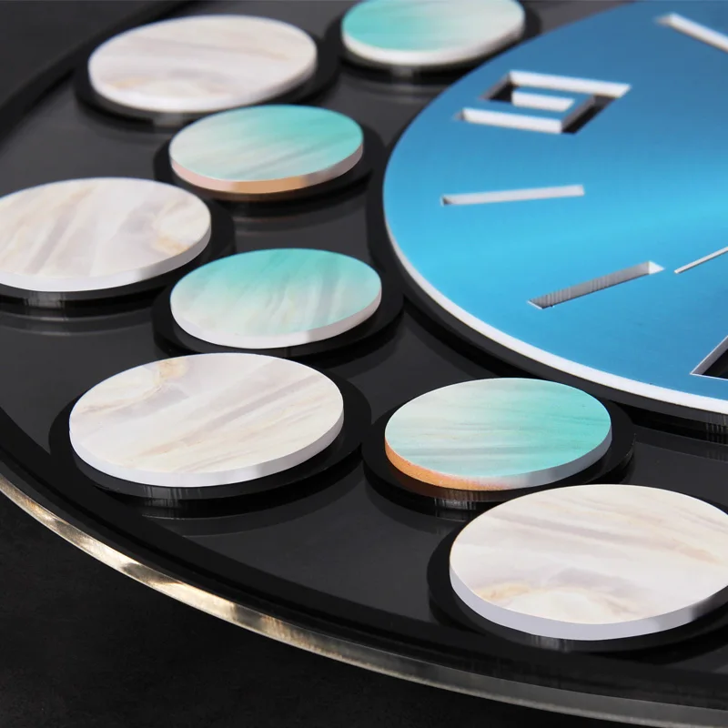 Fashion MEISD 3D Round Wall Clock Modern Design Creative Large Silent Wall Watch Home Decor Colorful Hanging Clocks Free Shining