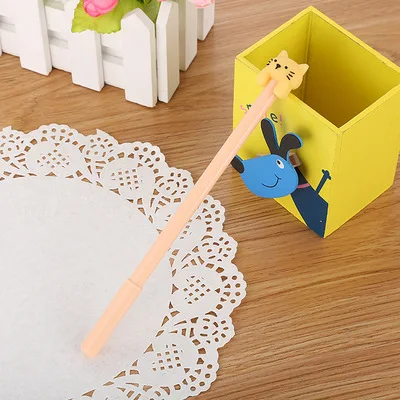 Gel Pen 1pcs Cat Cute Pens 0.5mm Kawaii Pen Novelty Stationery Cute Pens Student Black Writing Gel Pen Kawaii Stationery School Supplies - Цвет: Gel Pen