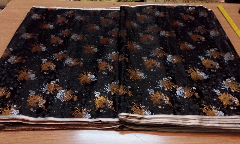 Китайская шелковая парча тканая Дамасская ткань cheongsam Подушка Черная задняя