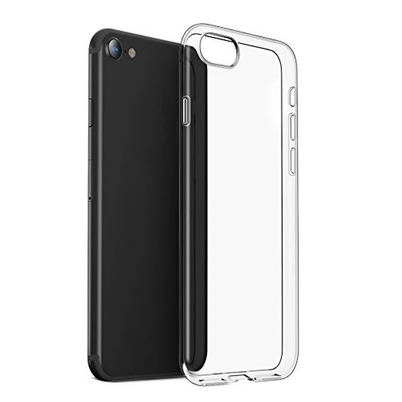 Прозрачный чехол для iphone 8 Plus Чехол Силиконовые Кристалл задняя крышка iPhone 7 6 S 5SE