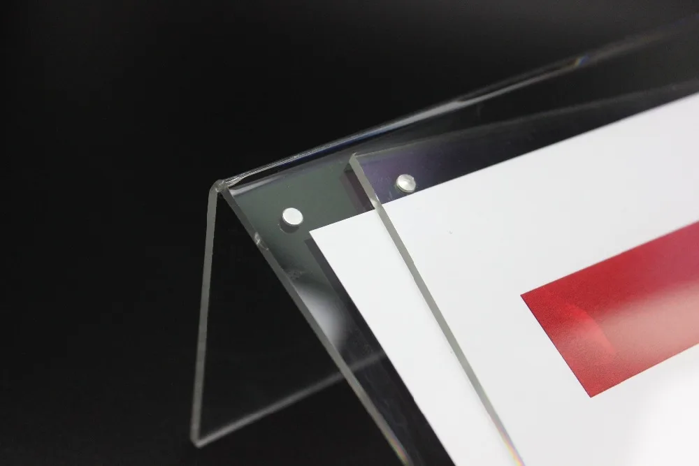 A4 L прочная Магнитная рекламная стойка бирка знак карта зажим рамка акриловый