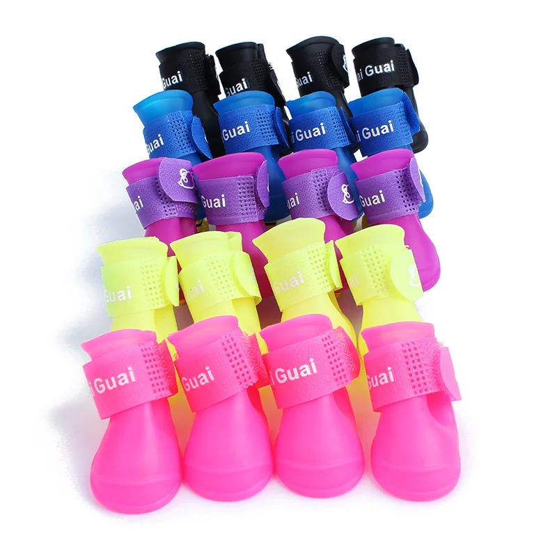 4 шт./лот летняя обувь для домашних животных водонепроницаемая дождя щенков