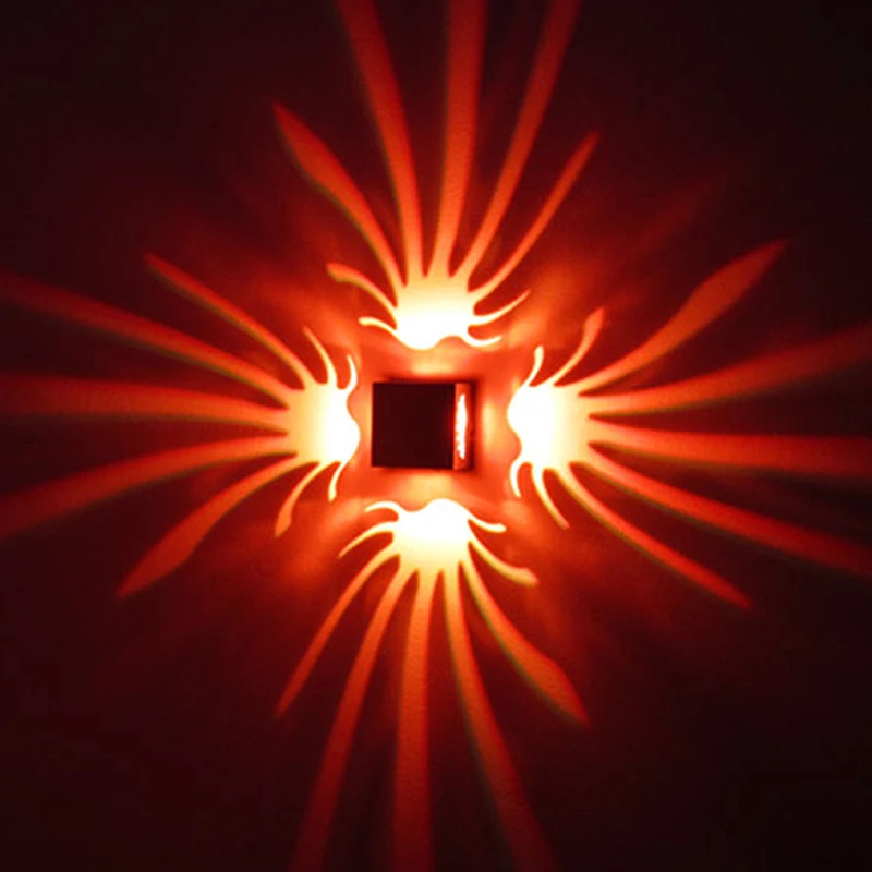 3 Вт светодиодный настенный светильник новый современный креативный с цветком из