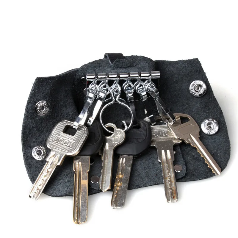 Кошелек для ключей Tiding из натуральной тисненой кожи мужчин и женщин модный