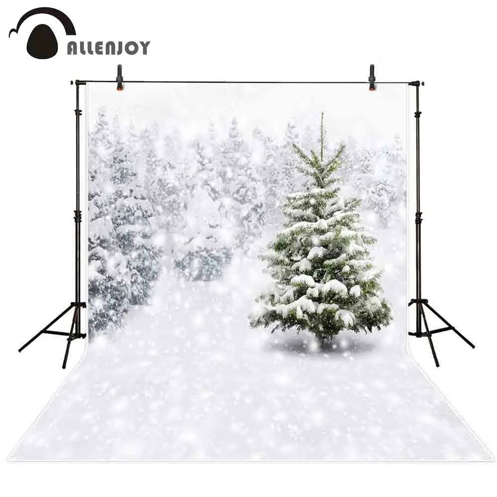Allenjoy Рождественский фон для фотосъемки новогодняя елка зимняя снежная Снежинка семейный Фотофон студийный фон для фотосъемки