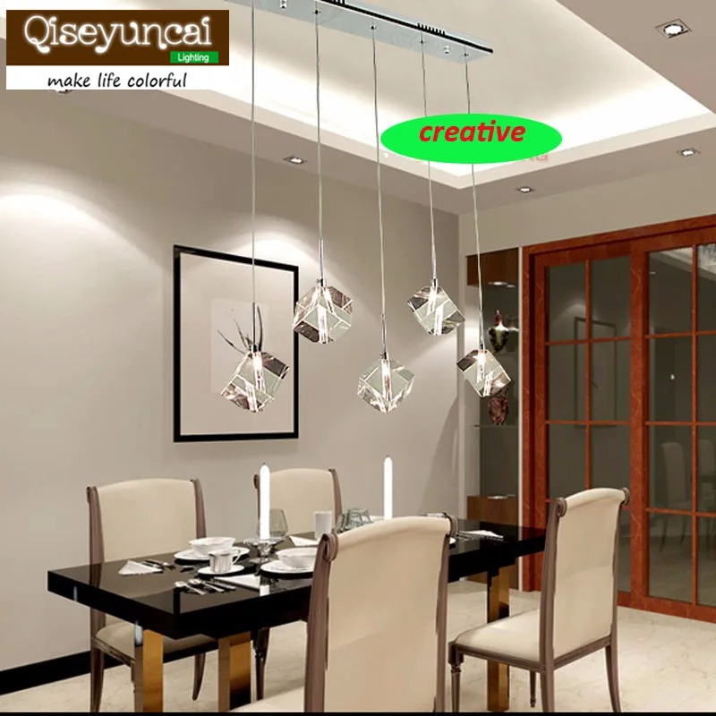 Т прозрачный кристалл LED столовая Бар подвесной светильник современная мода