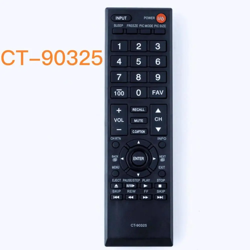 

AWO New CT-90325 TV Remote Control For TOSHIBA CT-90351 CT-90326 For 19AV600U 32E200U 24SL410U 26C100U 32DT1U