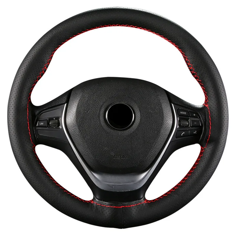 Микрофибра кожаный чехол рулевого колеса автомобиля противоскользящие чехлы на