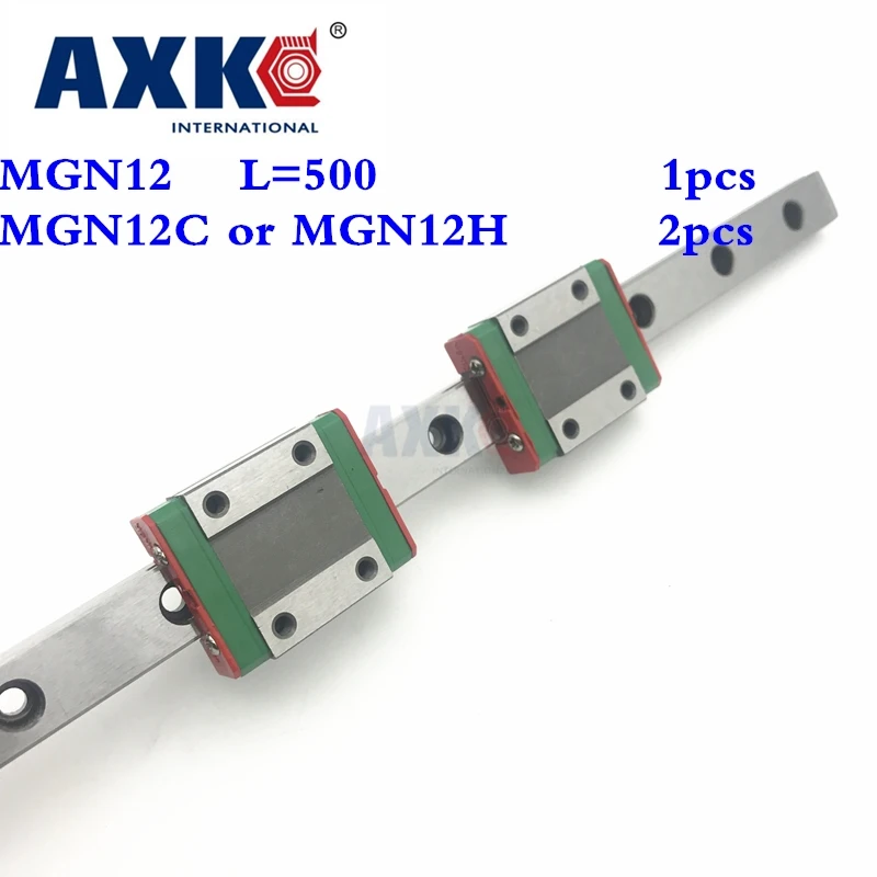 Axk линейная направляющая 12 мм Mgn12 L 500 с 2 шт. Mgn12c или Mgn12h каретки блок для Cnc Diy и 3d