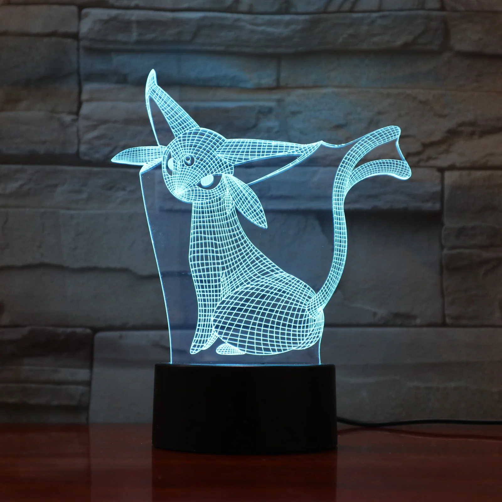Pokemon Espeon 7 цветов светодиодный ночник для детей сенсорный светодиодный Usb стол Lampara Lampe детский спальный ночник