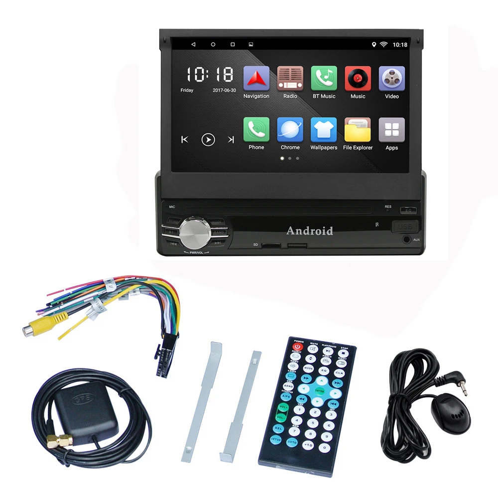 Podofo 1din Android автомобильный радиоприемник 7 &quotсенсорный экран gps Wifi зеркальная