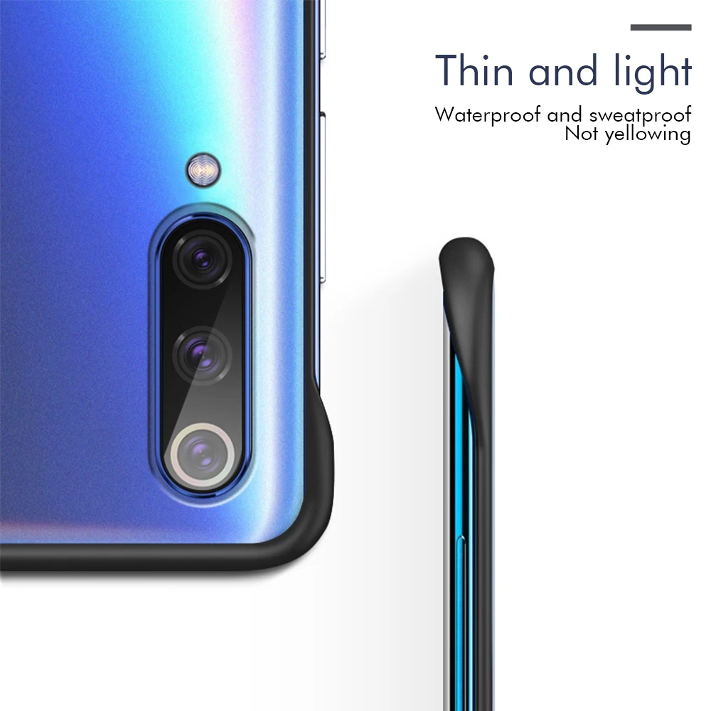 Бескаркасный чехол для Xiaomi mi 9 9T Pro mi 9 SE Прозрачный чехол для Xiao mi Red mi K20 Pro акриловый матовый чехол с кольцевым ремешком