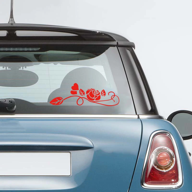 Car White Rose Red Flowering Beauty Temptation 12'' Headlight Vinyl Sticker Modern Decal | Автомобили и мотоциклы