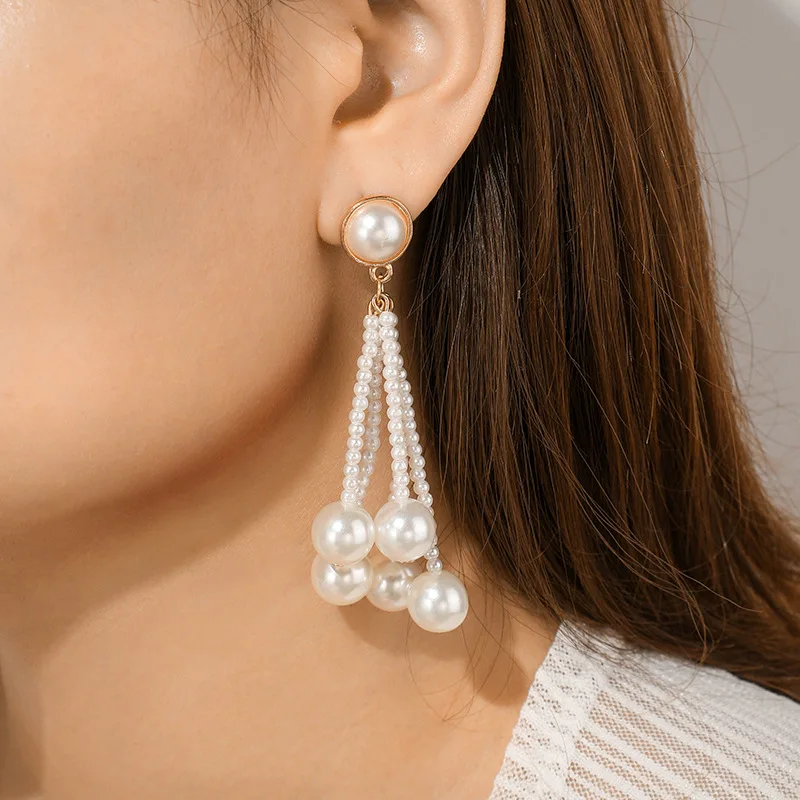 HEBEHERA Модные Простые бусины с кисточками серьги для женщин девочек женские