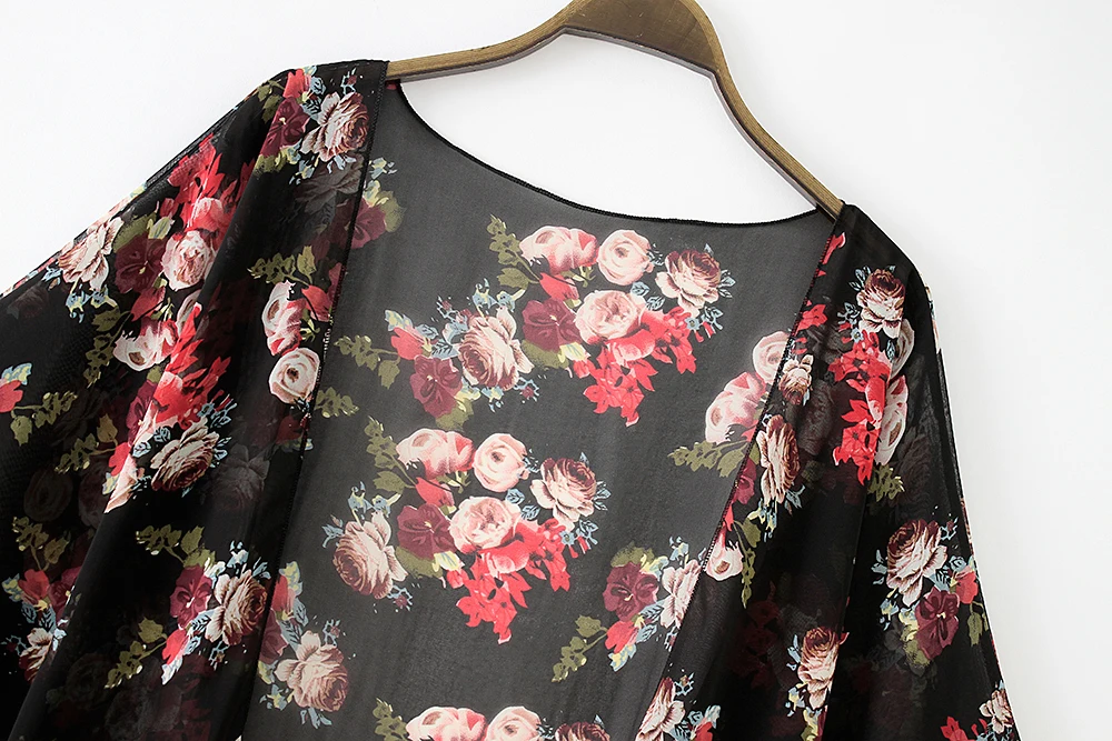 Женская длинная шифоновая накидка-кимоно, кардиган Blusa Feminina, повседневные рубашки, куртки, длинные пляжные накидки, топы blusa femin