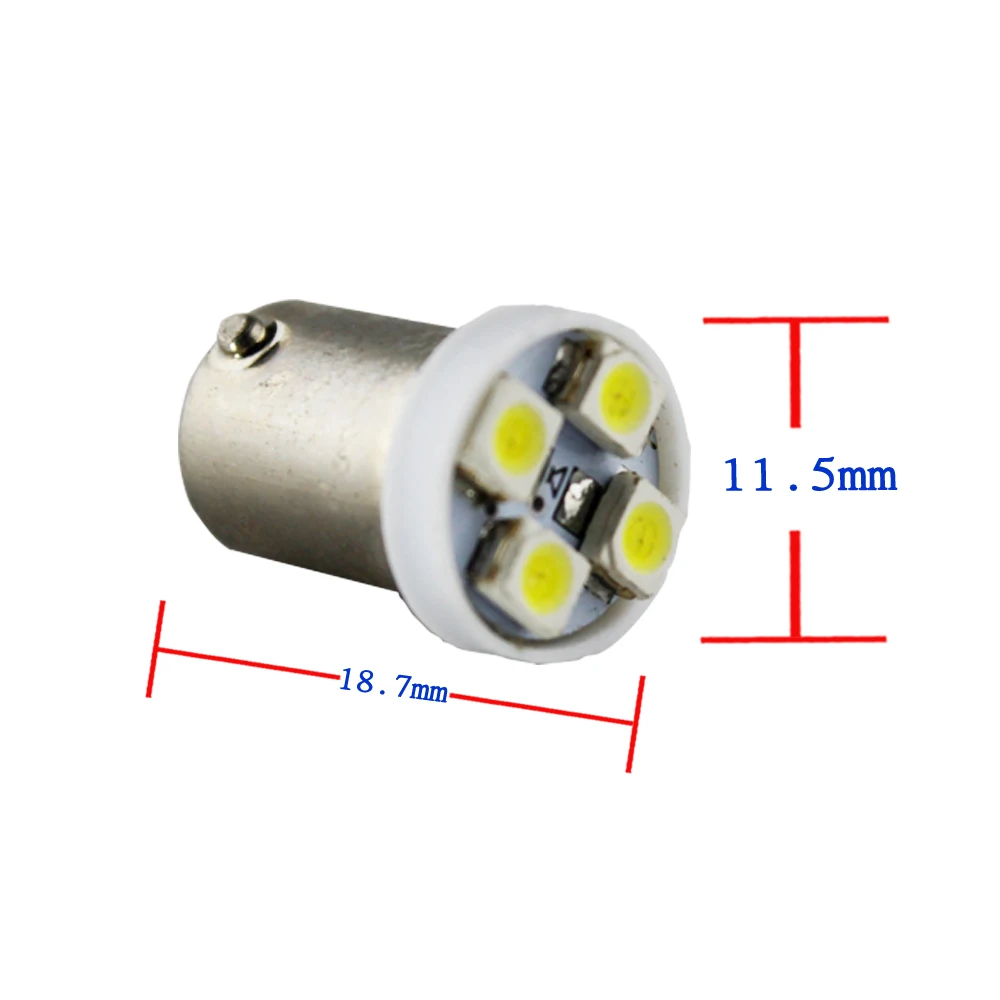 4 шт. Ba9s 1895 57 T4W 182 1445 белый 1210 SMD СВЕТОДИОДНЫЙ Автомобильный боковой хвост