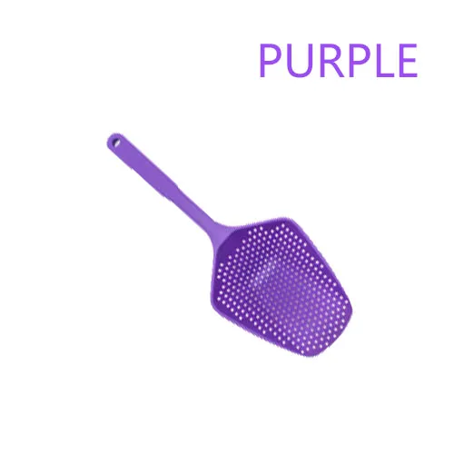 PURPLE Сито для овощей кулинарные лопаты Овощной картофель фри ситечко Совок нейлоновая ложка большой дуршлаг фильтр для супа кухонные инструменты - Цвет: PURPLE