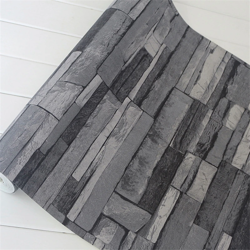 ПВХ деревянная каменная кирпичная настенная бумага рулон 3D современная