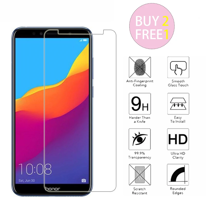 Чехол из закаленного стекла для Huawei Honor 7A /7A Pro 7X 7C 7i 7 Y9 2018 защитный чехол A7 Buy2