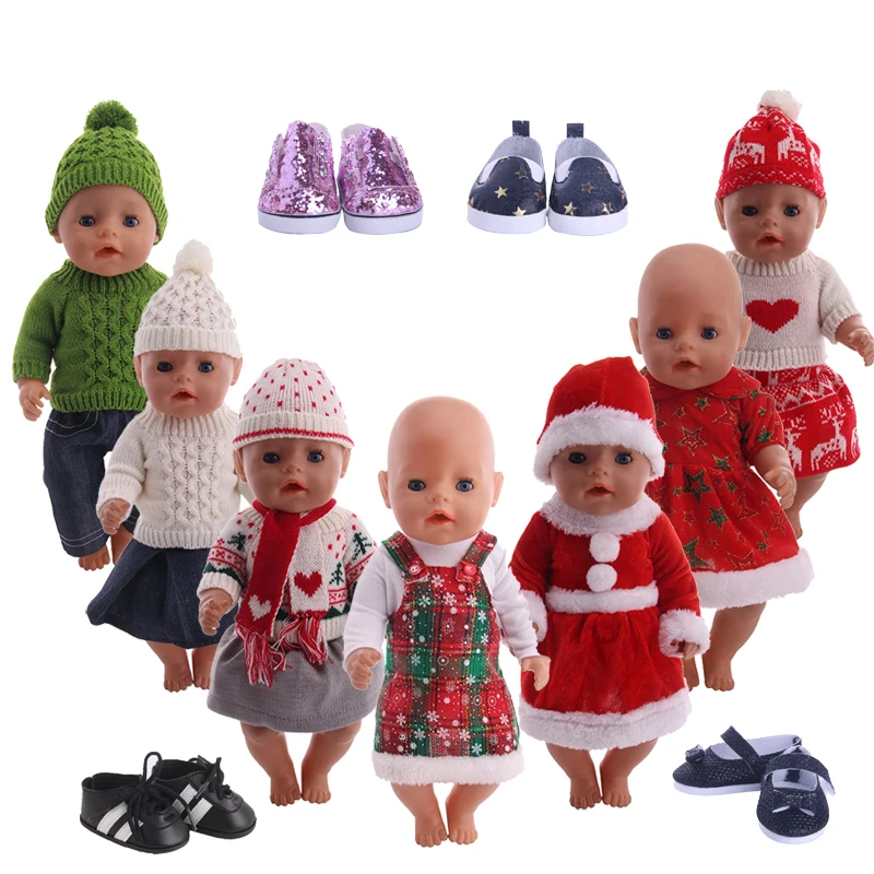 Рождественский подарок LUCKDOLL костюм одежды подходит для 18-дюймовых американских