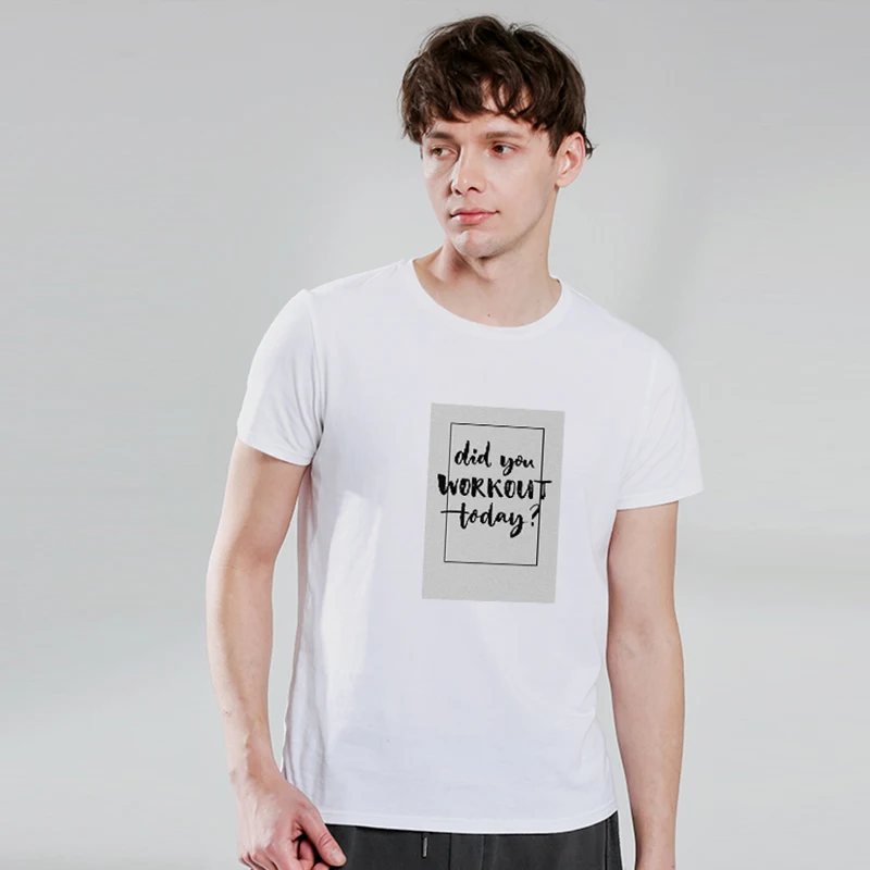 Мужские хлопковые футболки с коротким рукавом и принтом MARKLESS гидрофобные